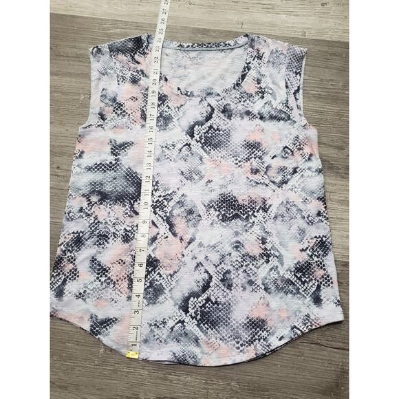 Jessica Simpson Active Multi Color Snake Design Sleeveless Scoop Neck Shirt Top - Picture 6 of 7